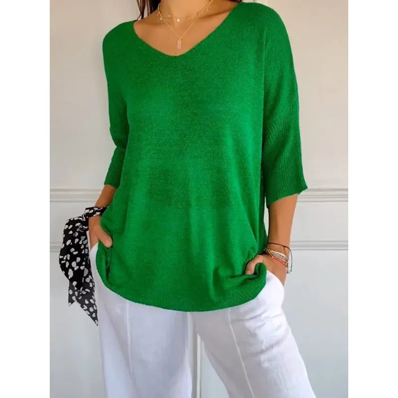 Image of Women's V-Neck Knit Top