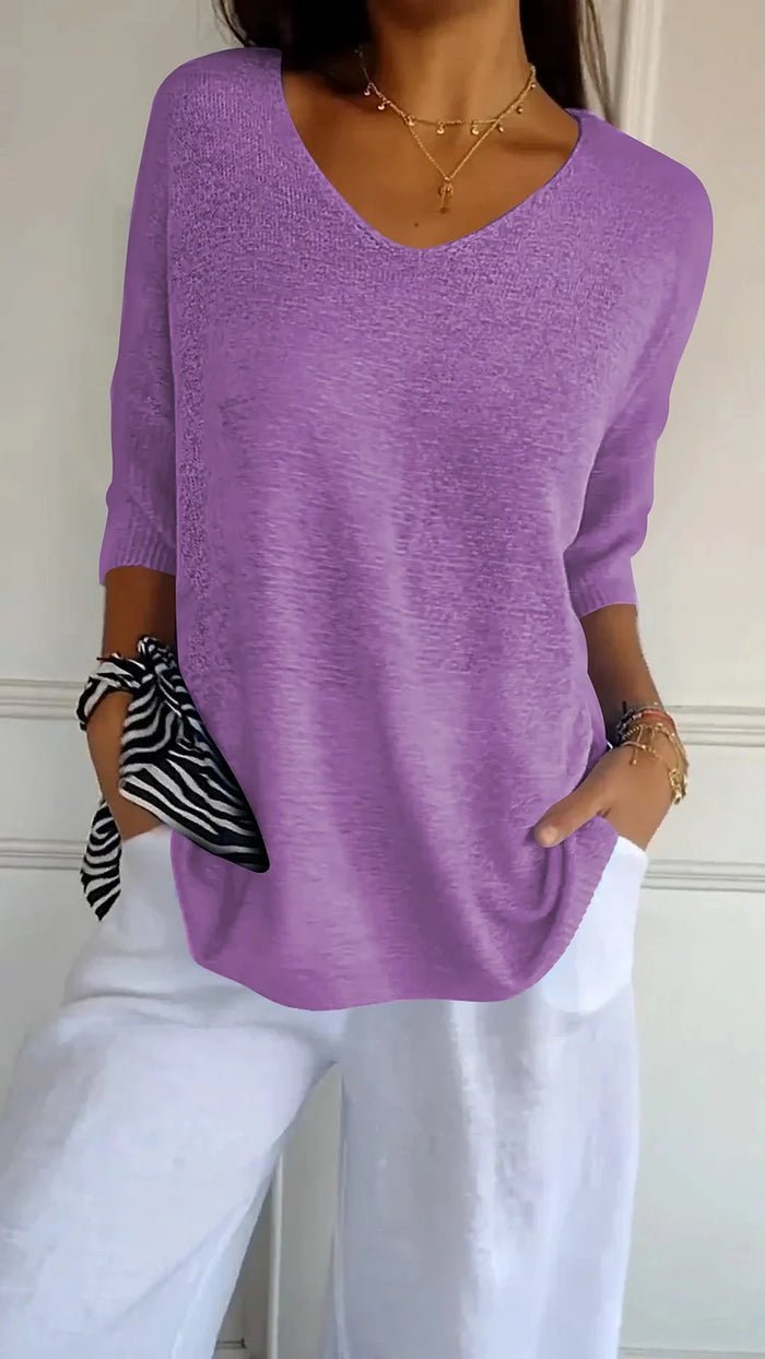 Image of Women's V-Neck Knit Top