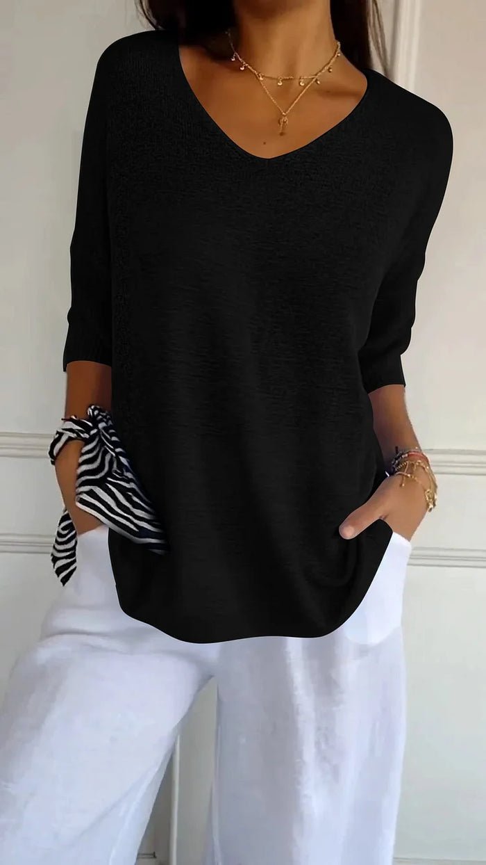 Image of Women's V-Neck Knit Top