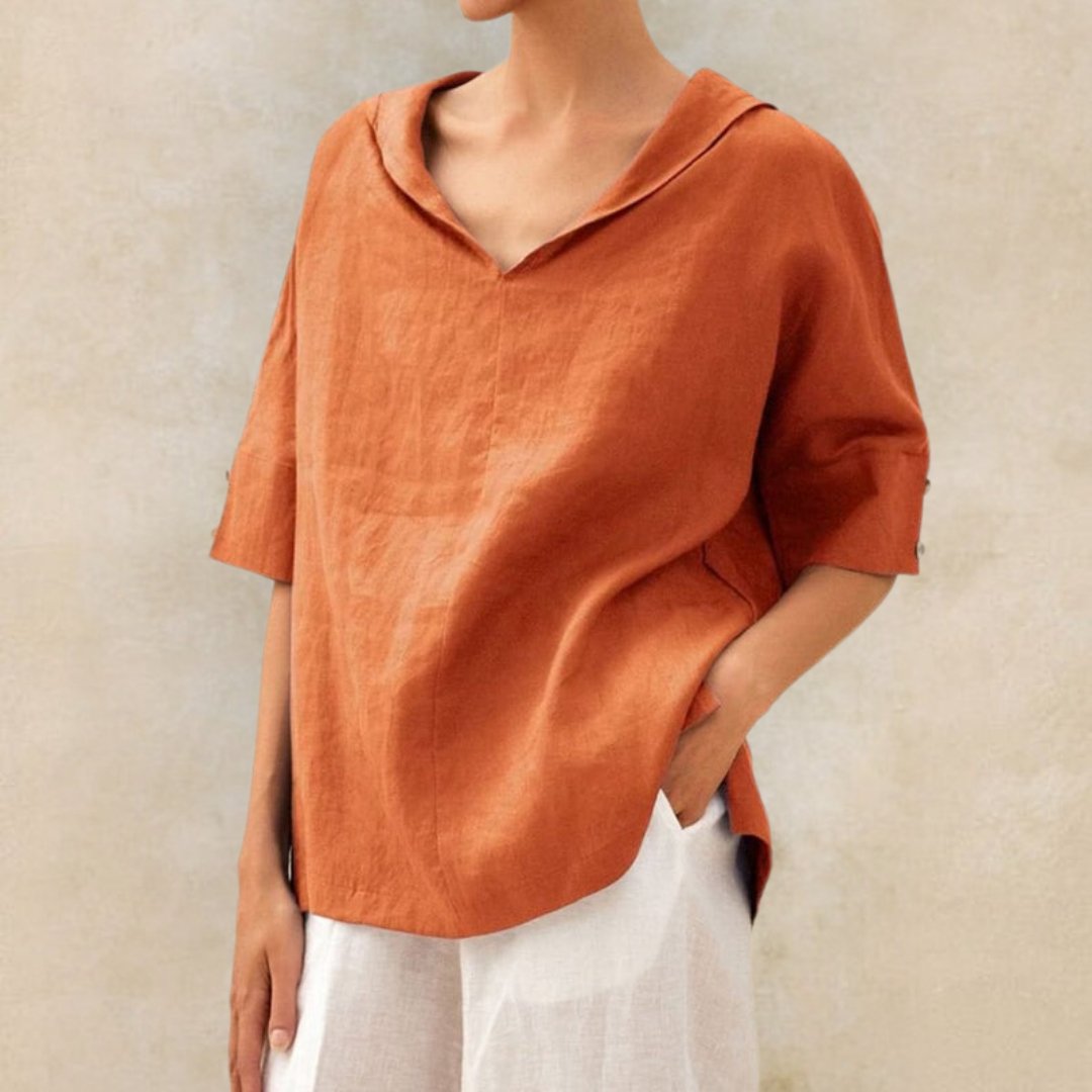 Image of Women's V-Neck Oversized Shirt