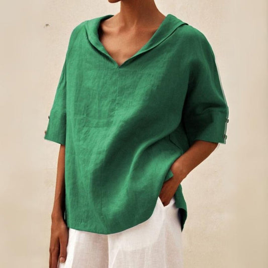 Image of Women's V-Neck Oversized Shirt