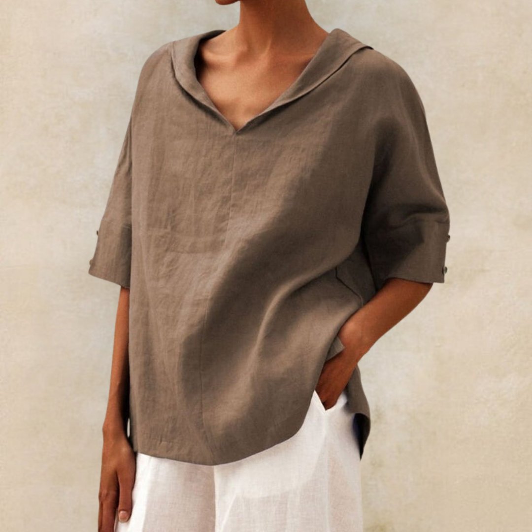 Image of Women's V-Neck Oversized Shirt
