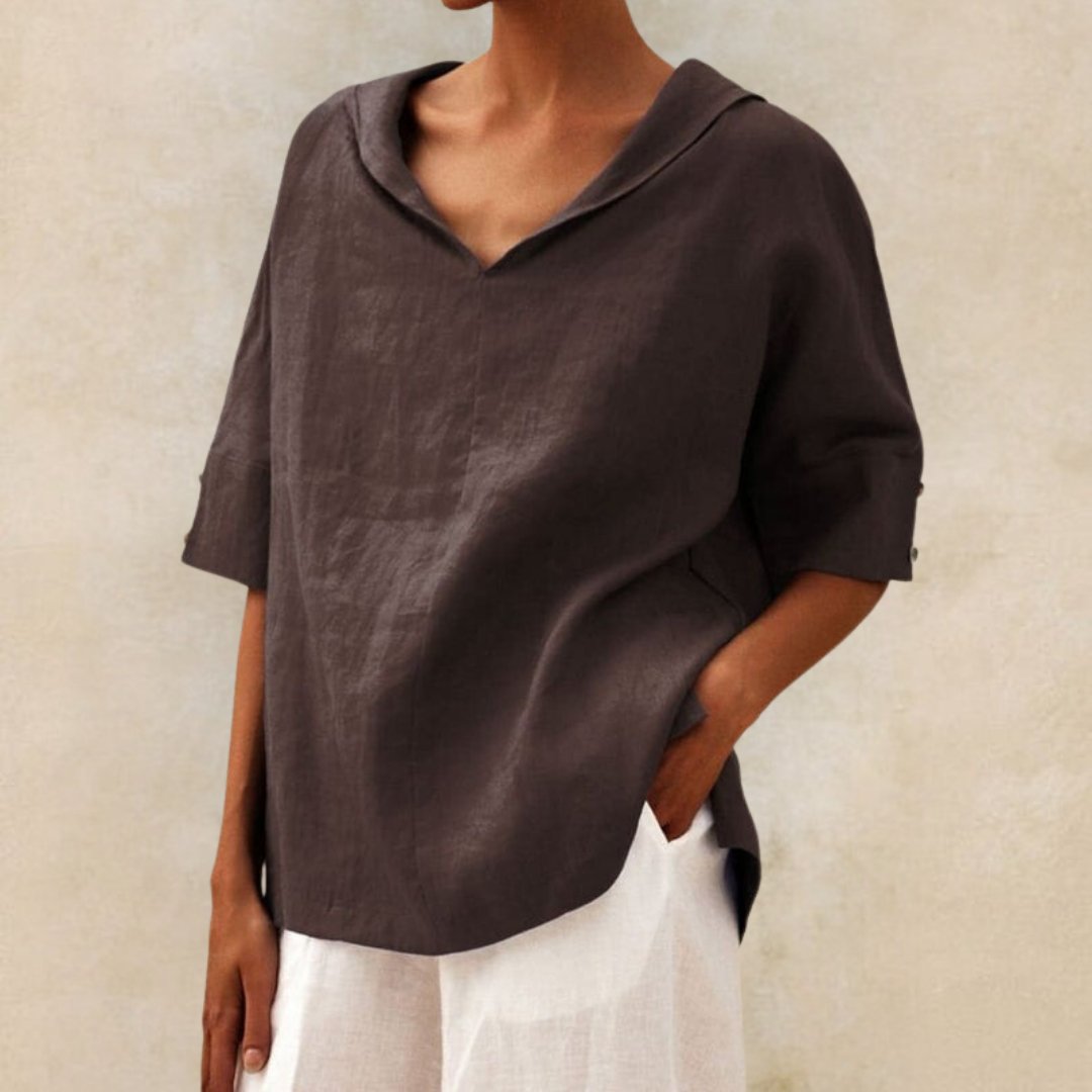 Image of Women's V-Neck Oversized Shirt