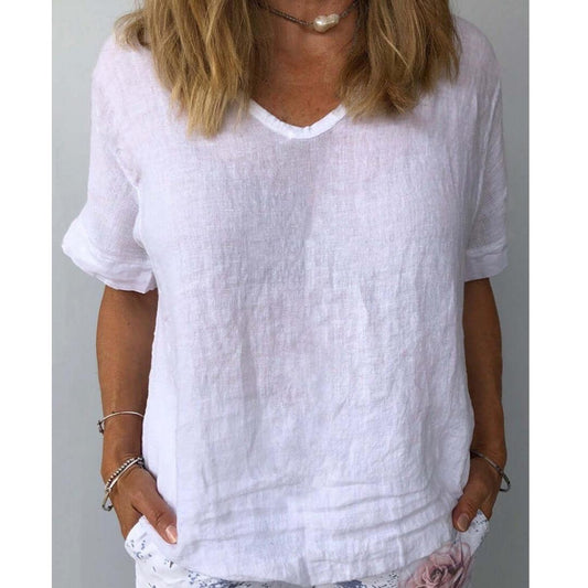 Image of Women's V-Neck Short Sleeve Top