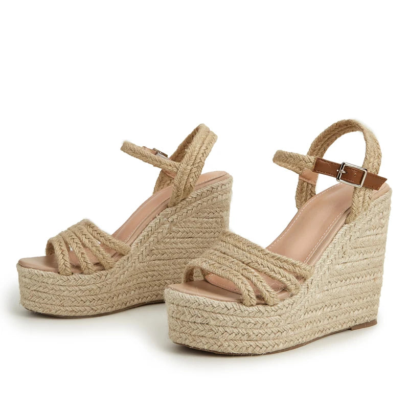 Image of Women's Wedge Platform Espadrille Sandals
