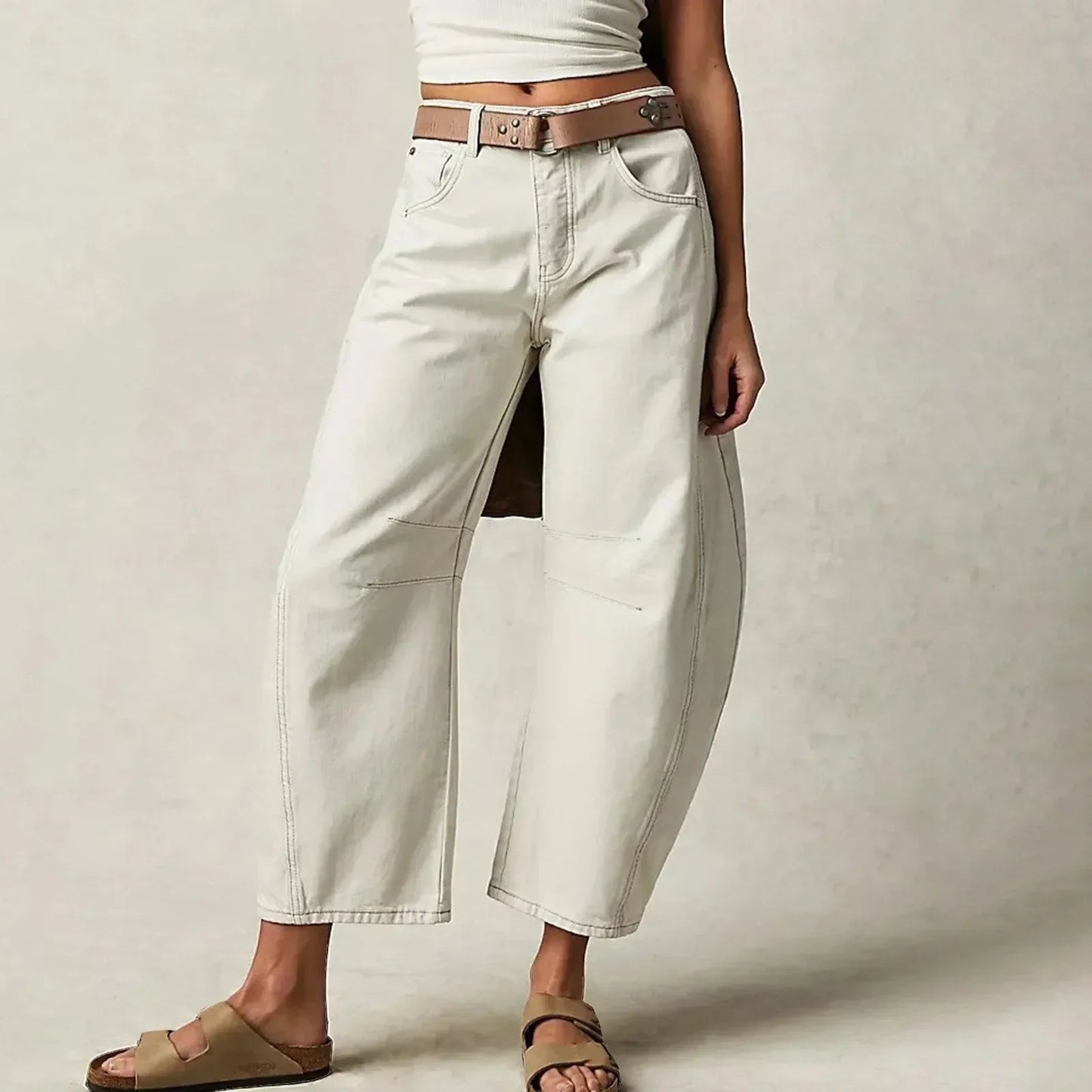 Image of Women's Wide Leg Barrel Leg Pants