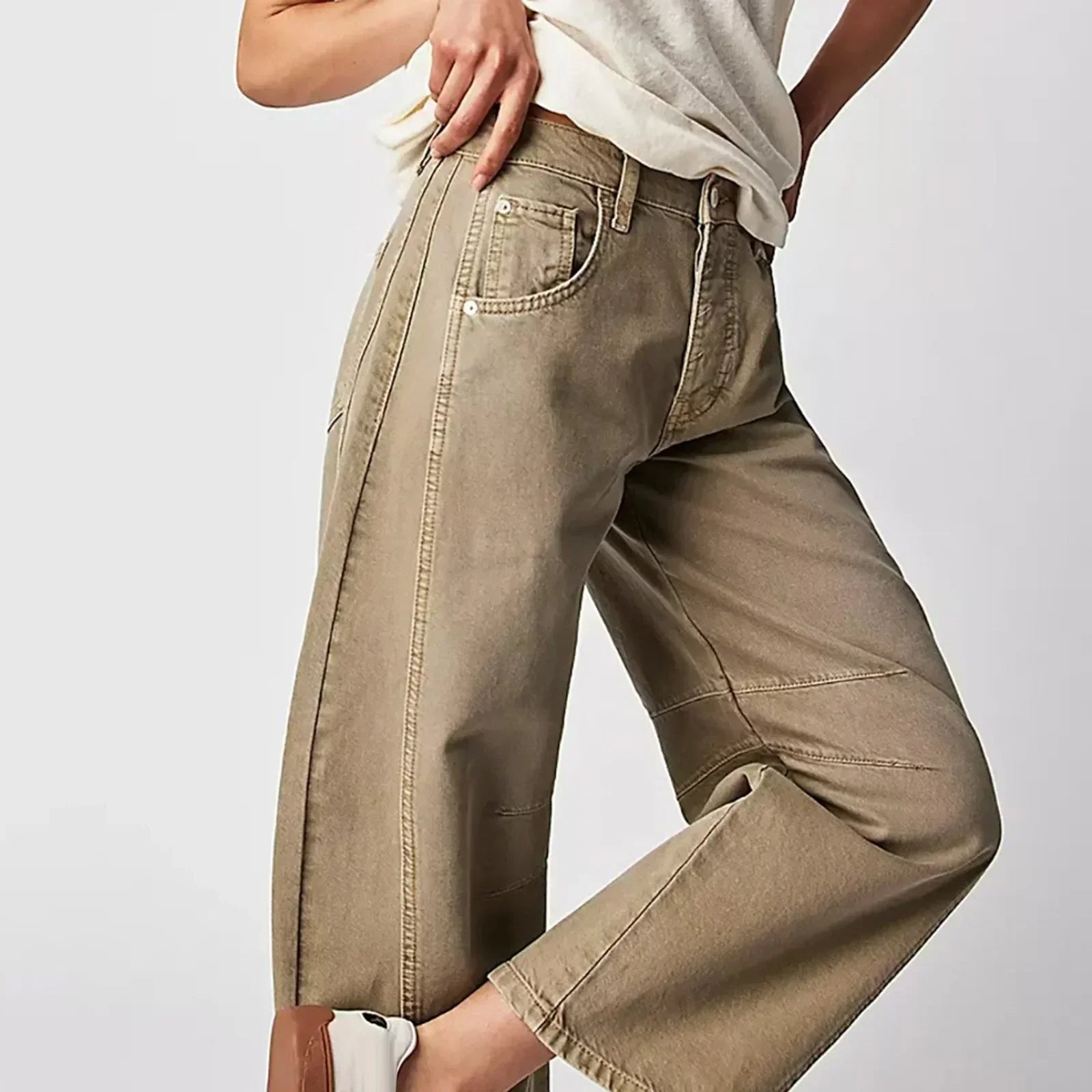 Image of Women's Wide Leg Barrel Leg Pants
