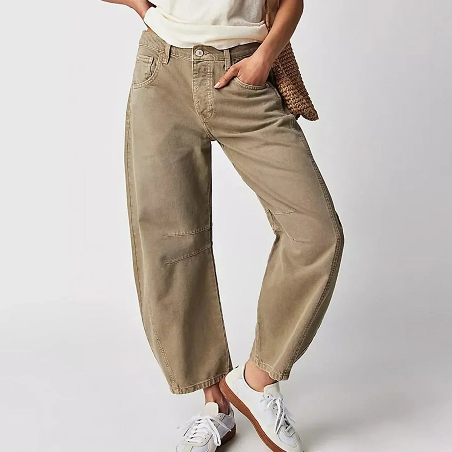Image of Women's Wide Leg Barrel Leg Pants