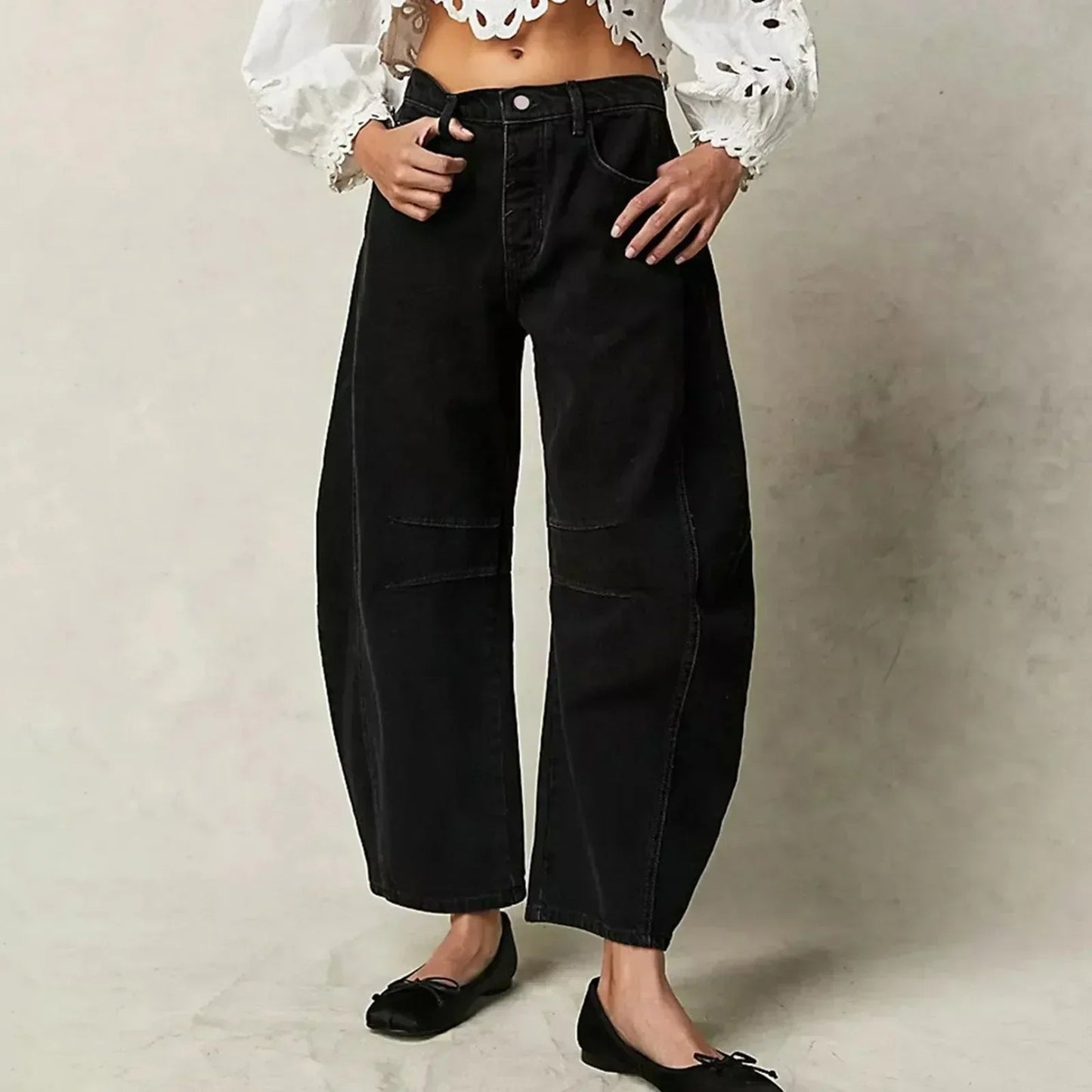 Image of Women's Wide Leg Barrel Leg Pants