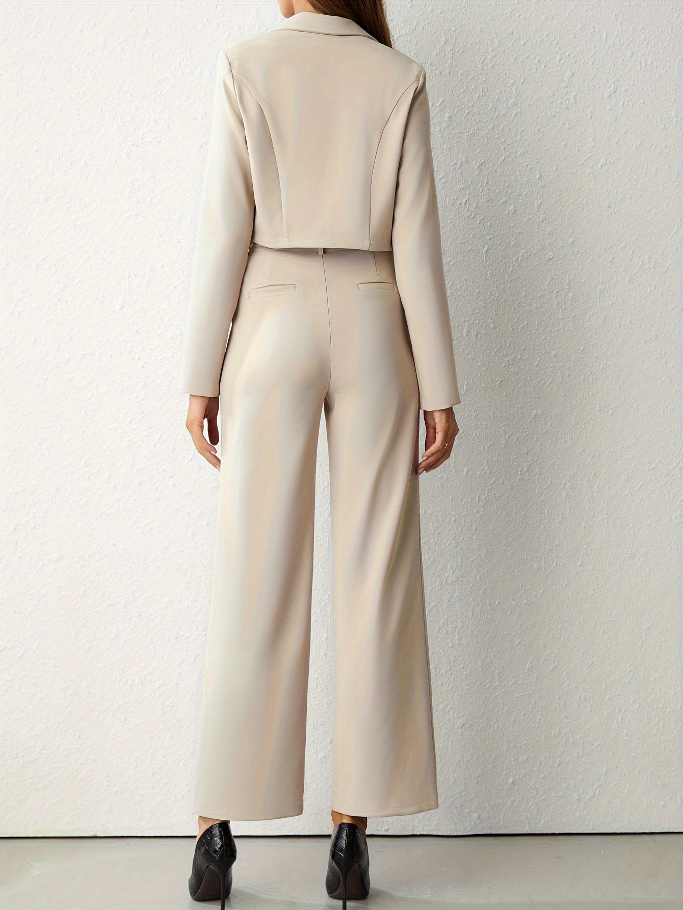 Image of Women's Wide Leg Pant Suit Set