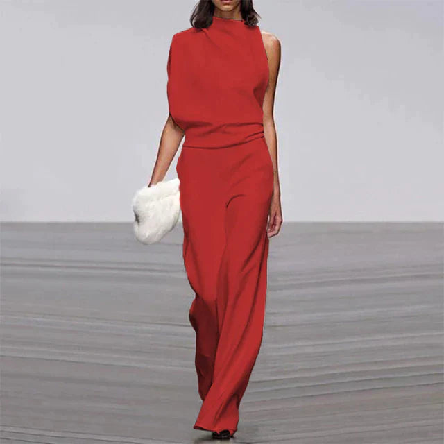 Image of Women's Wide Leg Sleeveless Pant Set