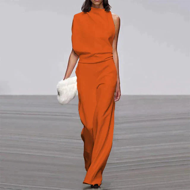 Image of Women's Wide Leg Sleeveless Pant Set