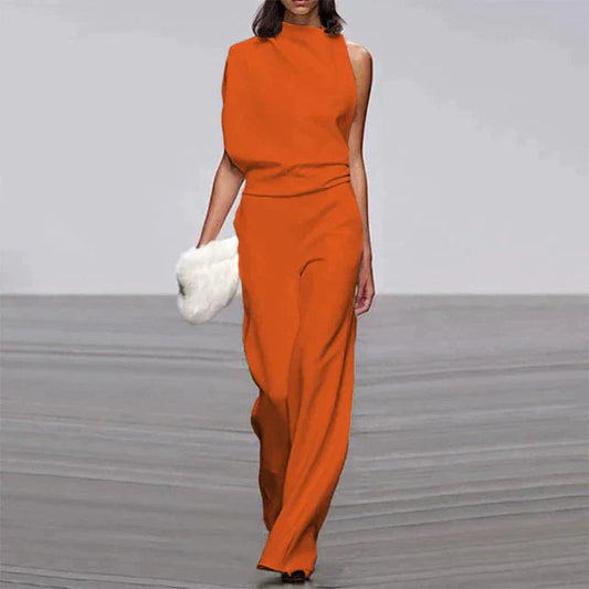 Image of Women's Wide Leg Sleeveless Pant Set