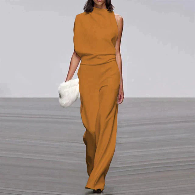Image of Women's Wide Leg Sleeveless Pant Set