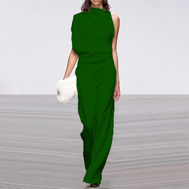 Image of Women's Wide Leg Sleeveless Pant Set