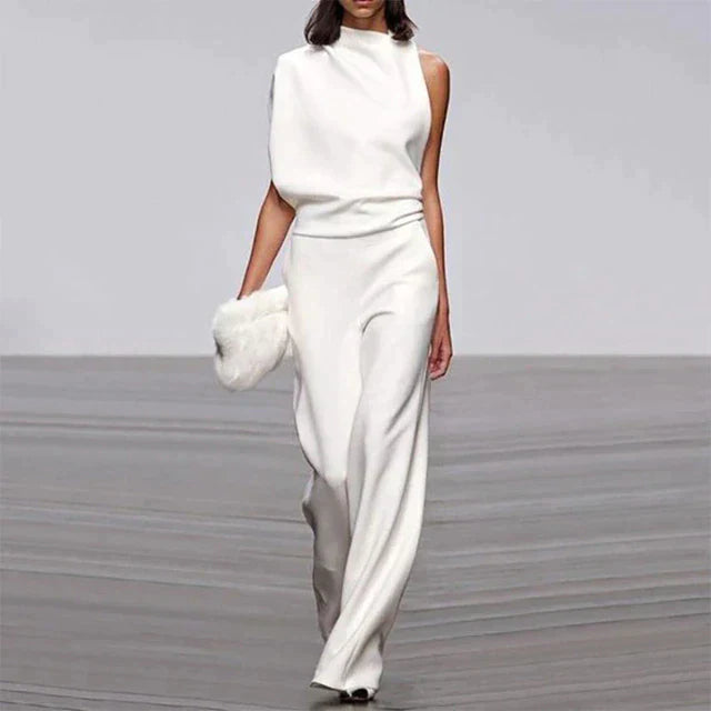 Image of Women's Wide Leg Sleeveless Pant Set