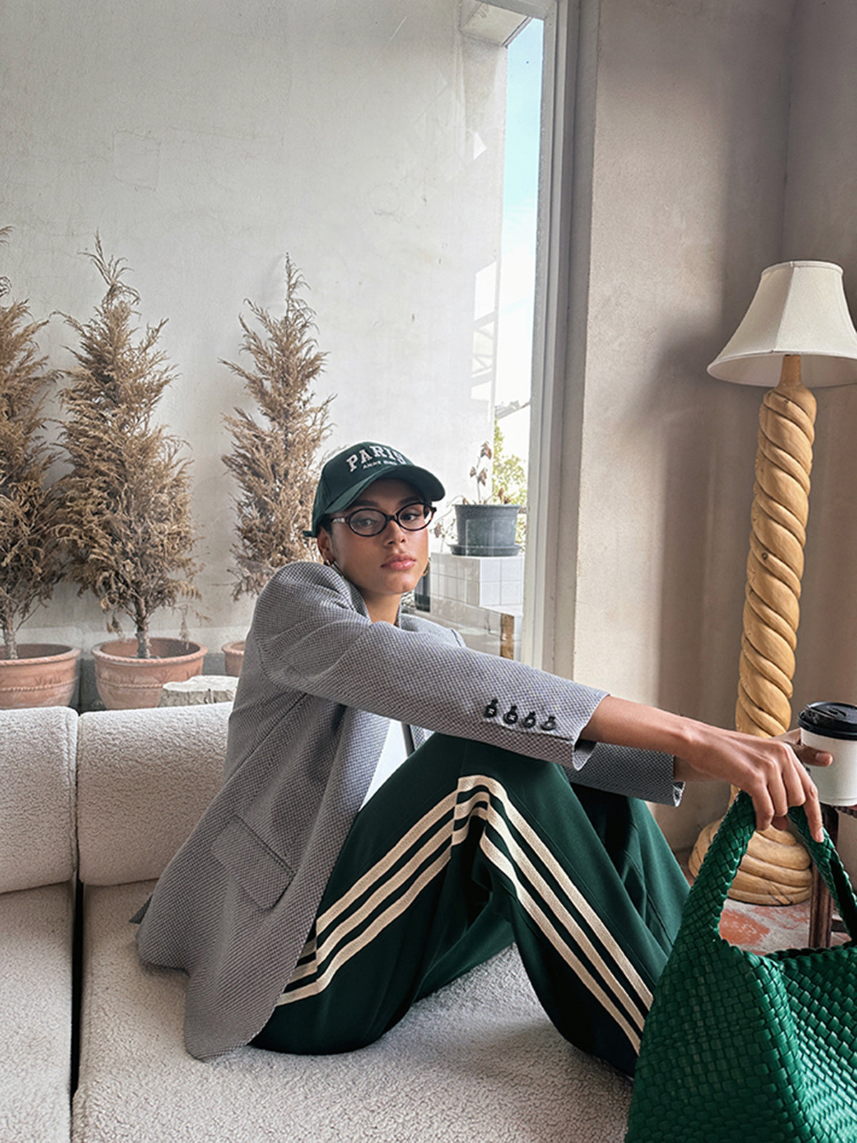 Image of Women's Wide Leg Striped Track Pants