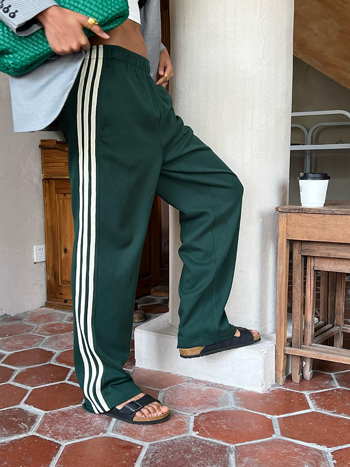 Image of Women's Wide Leg Striped Track Pants