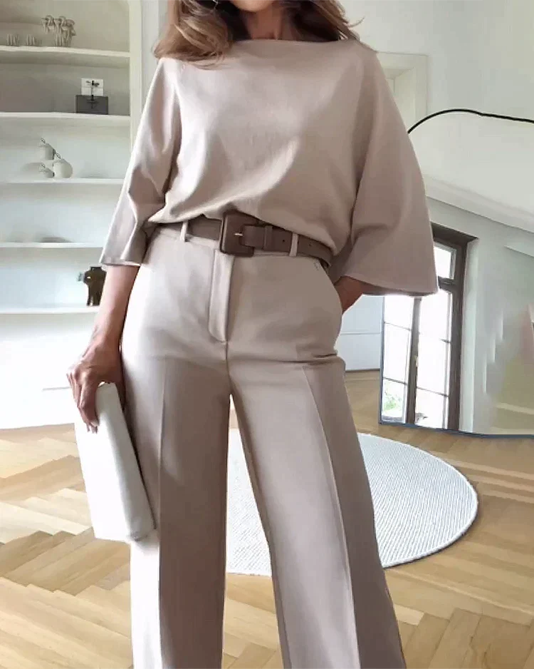 Image of Women's Wide Leg Two-Piece Set