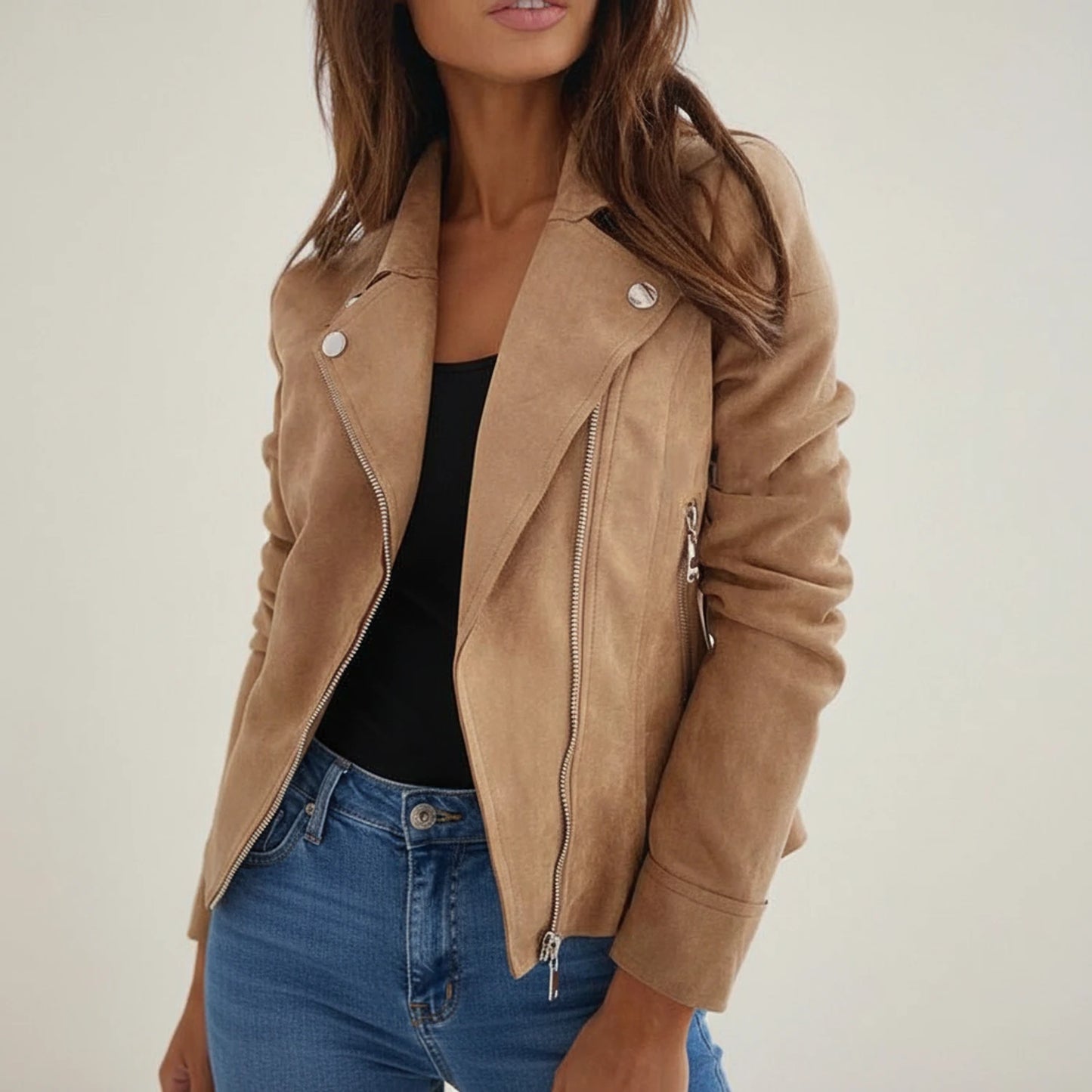 Women's Asymmetrical Biker Jacket