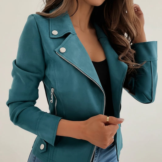 Women's Asymmetrical Biker Jacket