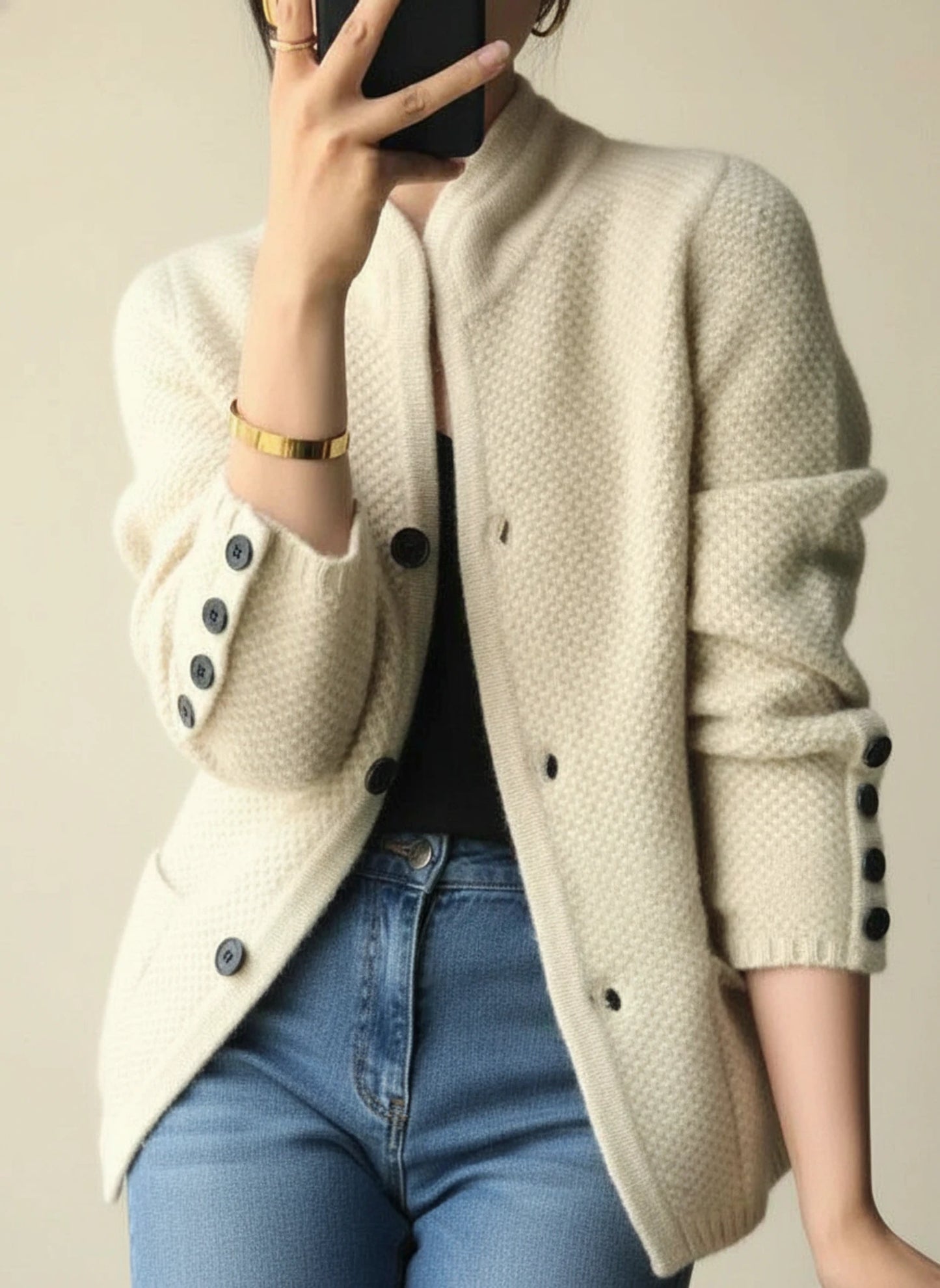 Women's Button-Front Cozy Cardigan