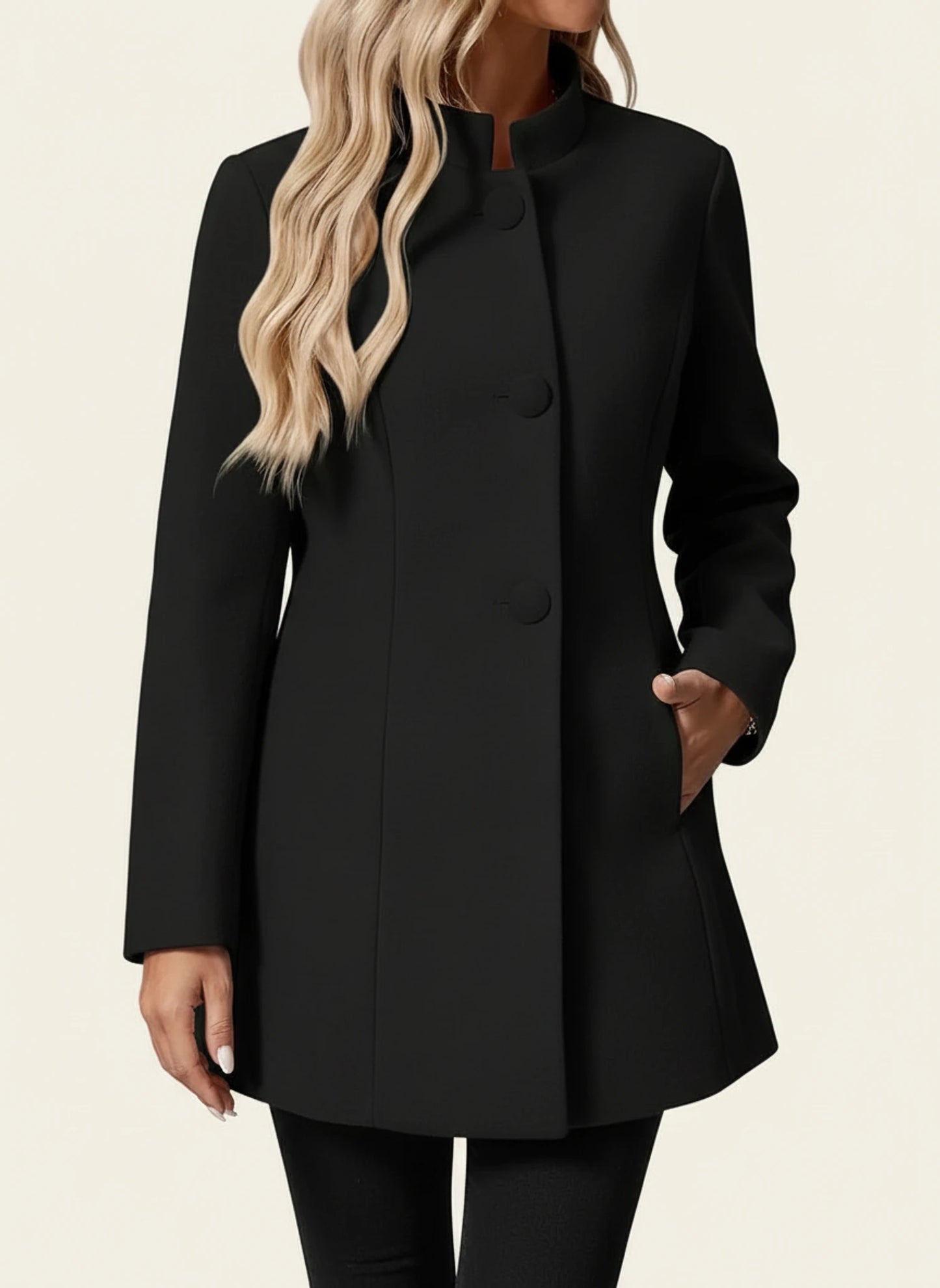 Women's Stand Collar Business Casual Blazer Coat