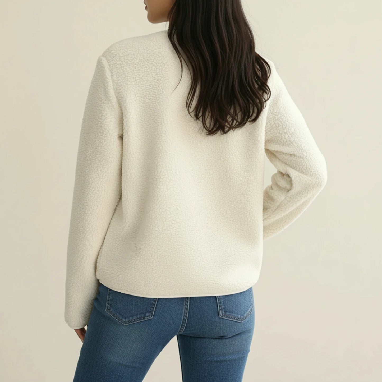 Women's Round Neck Cardigan Jacket