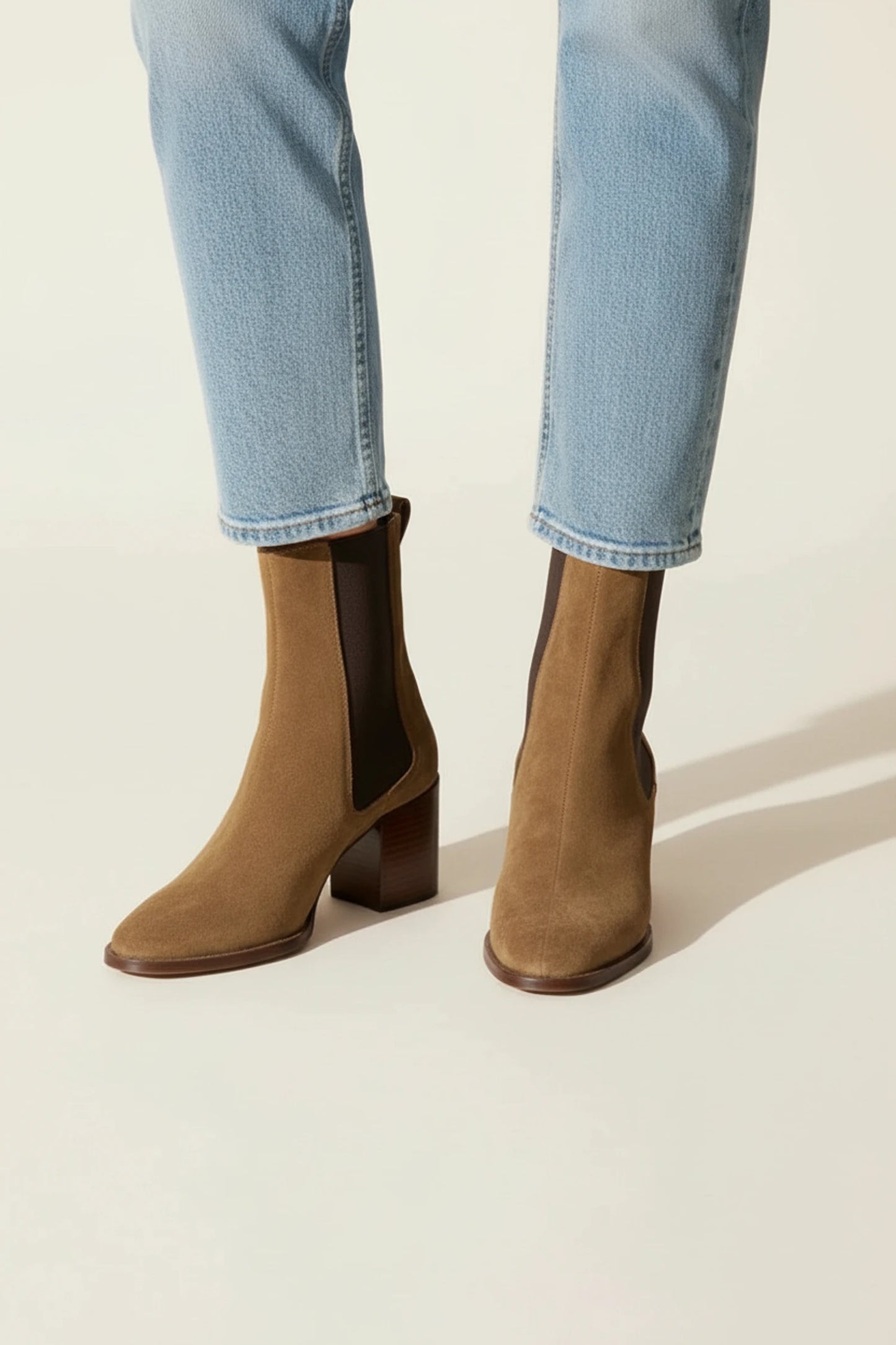 Women's Chelsea Ankle Boots with Block Heel