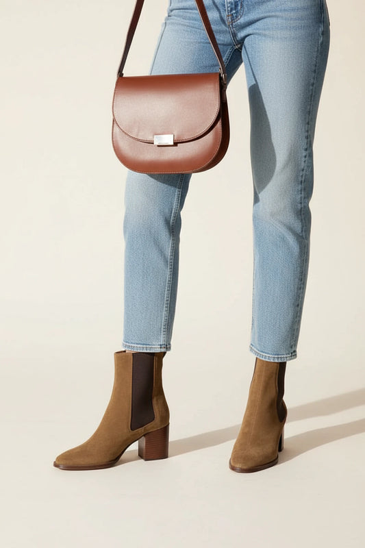 Women's Chelsea Ankle Boots with Block Heel