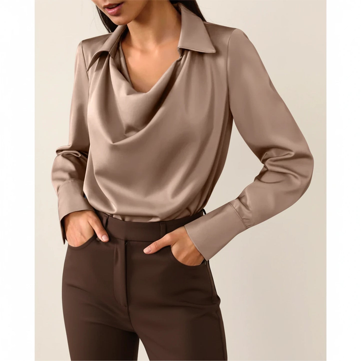 Women's Collared Elegant Blouse