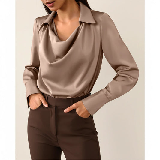 Women's Collared Elegant Blouse