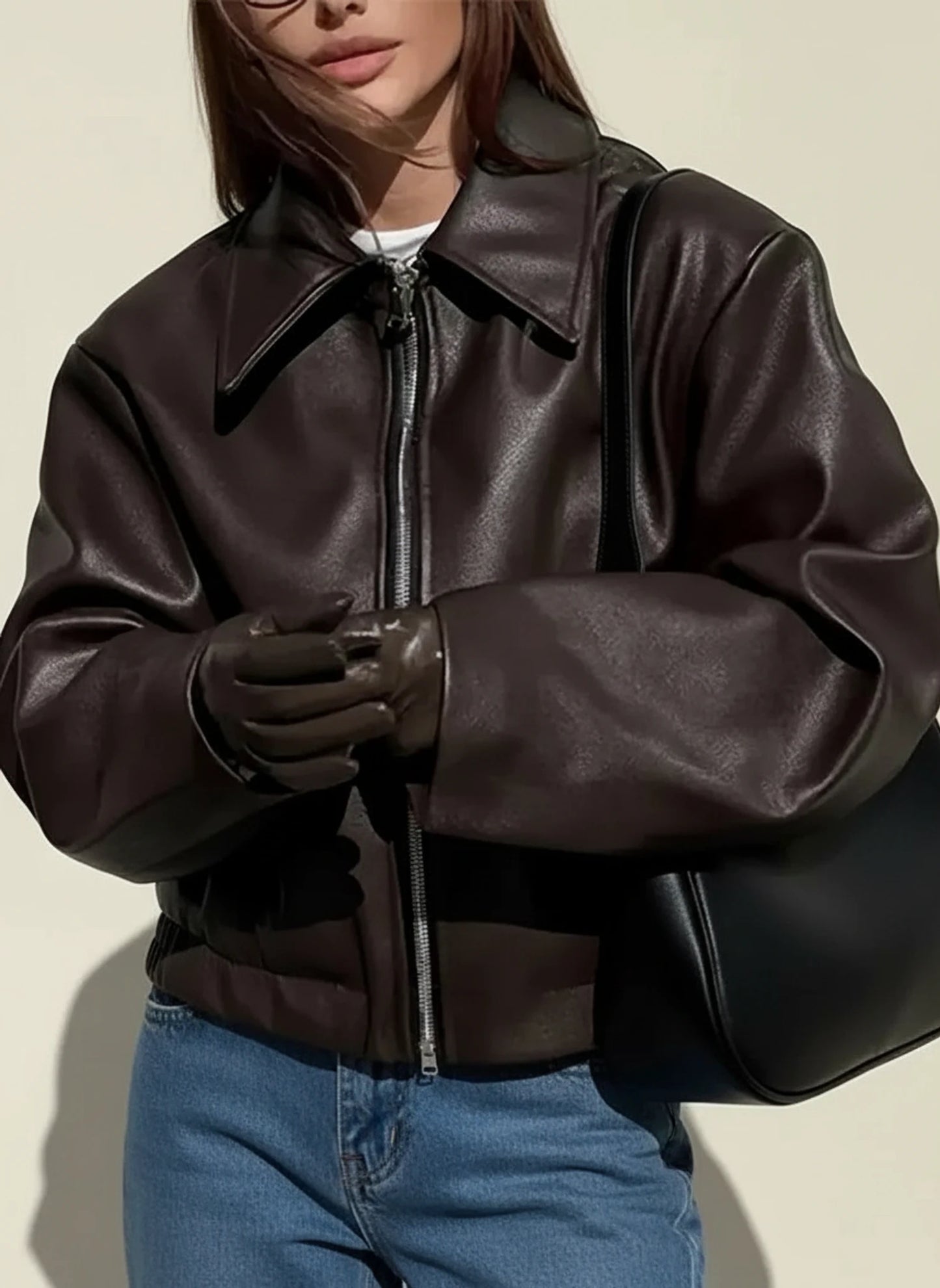 Women's Collared Cropped Jacket