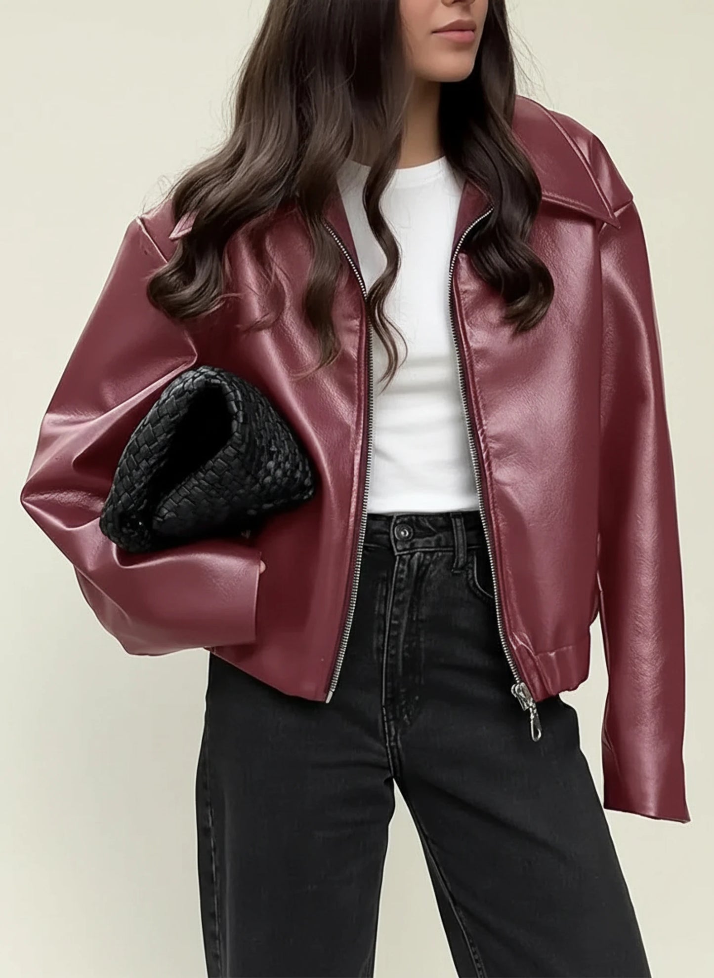 Women's Collared Cropped Jacket