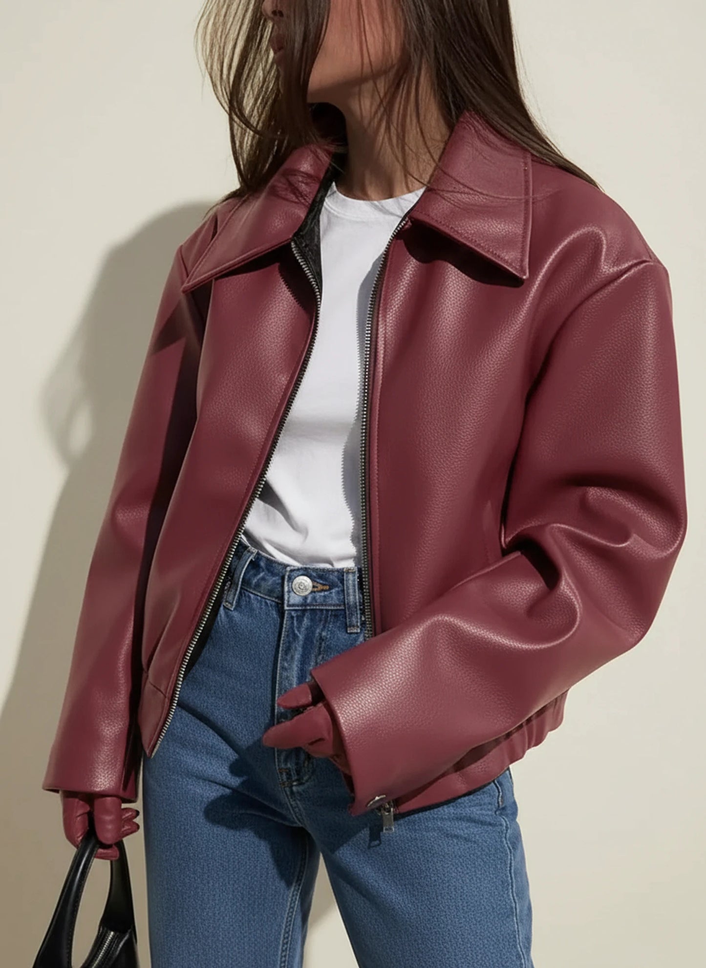Women's Collared Cropped Jacket