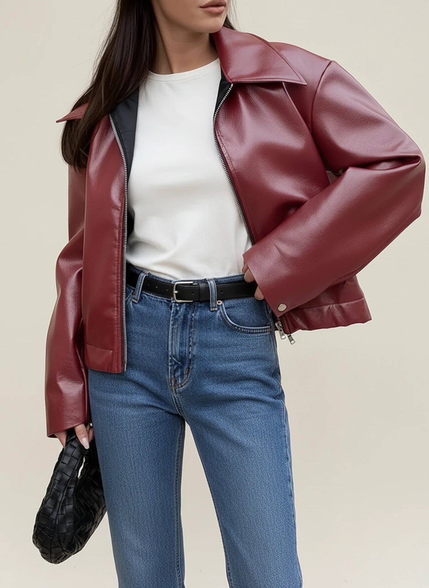 Women's Collared Cropped Jacket