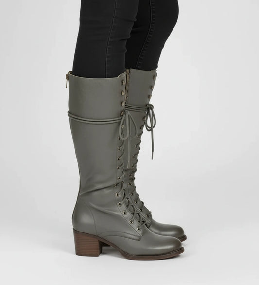 Women's Combat Block Heel Boots image