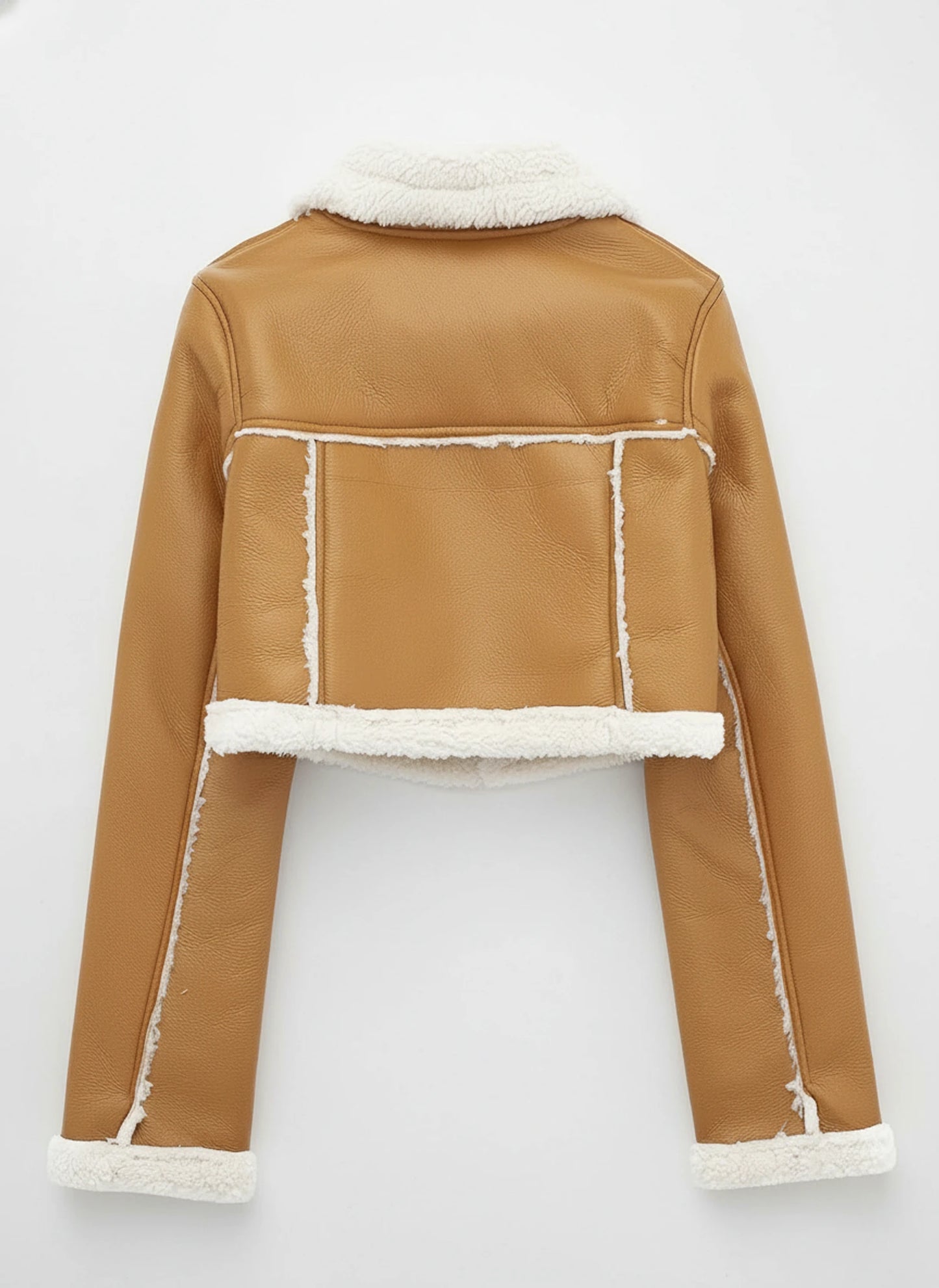 Women's Cropped Shearling Aviator Jacket