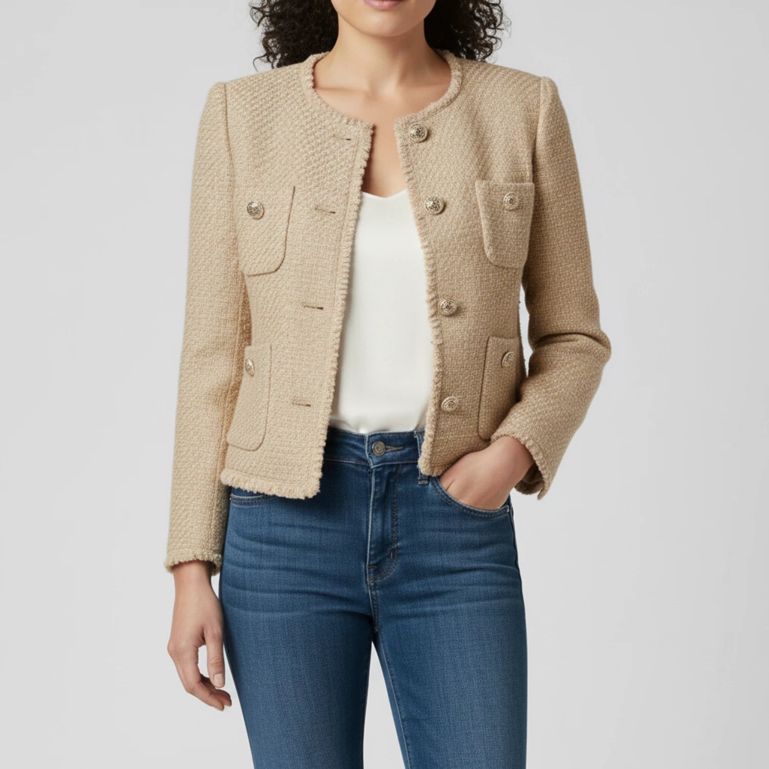 Women's Cropped Tweed Jacket image