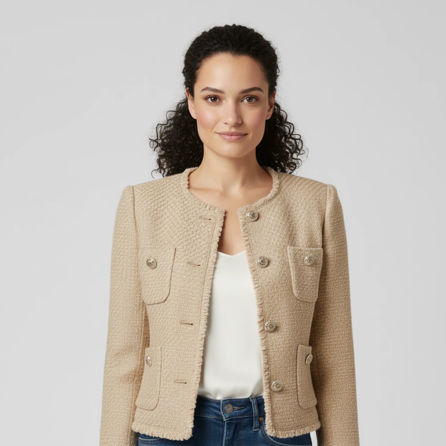Women's Cropped Tweed Jacket image
