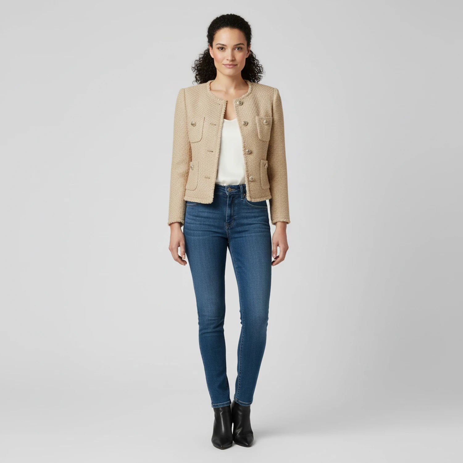 Women's Cropped Tweed Jacket image