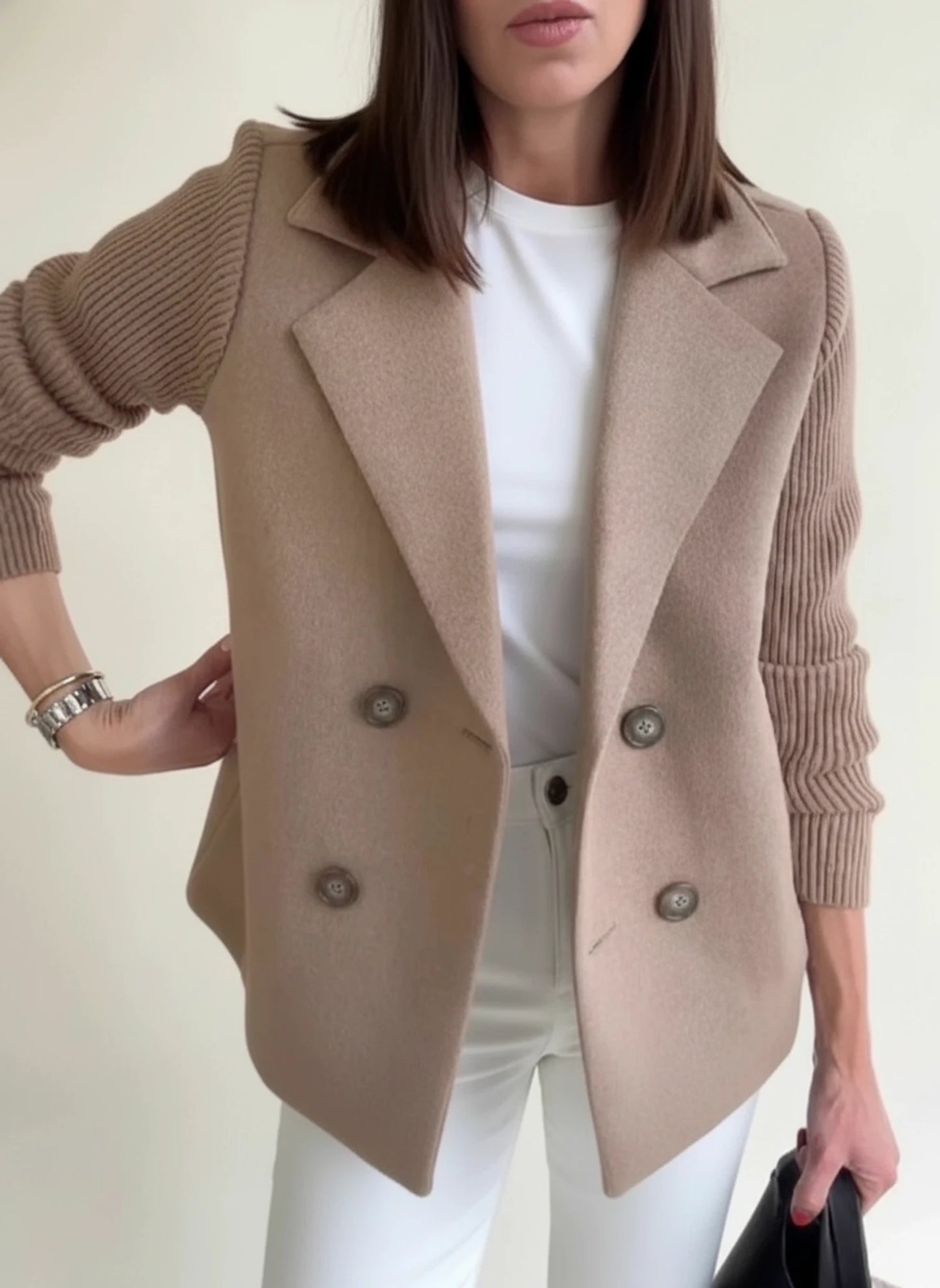 Women's Double-Breasted Blazer Jacket