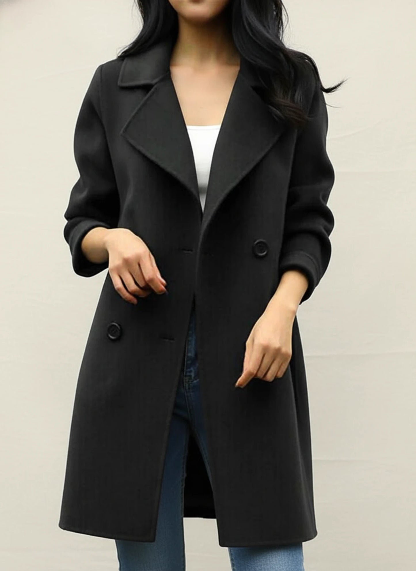 Women's Stylish Double-Breasted Coat