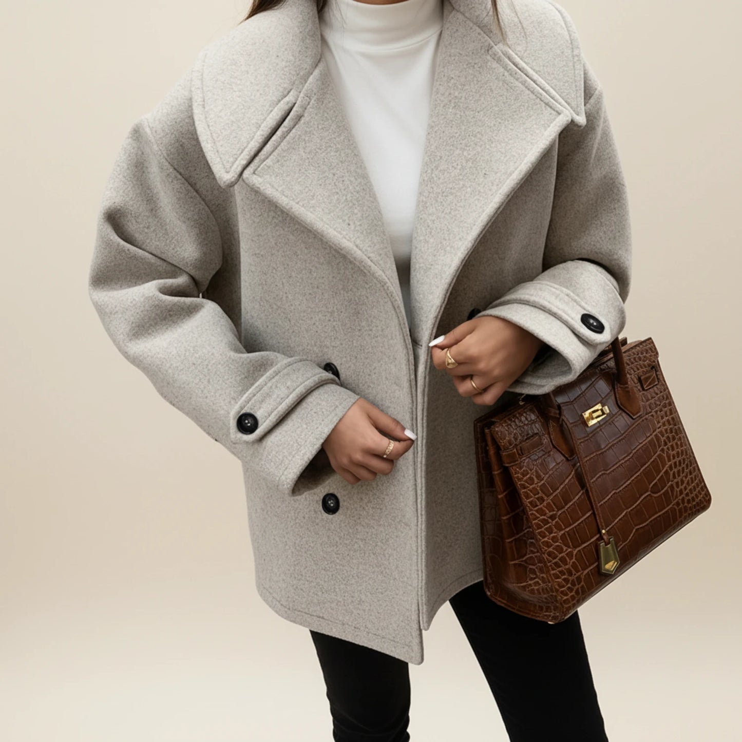 Women's Double Breasted Winter Pea Coat