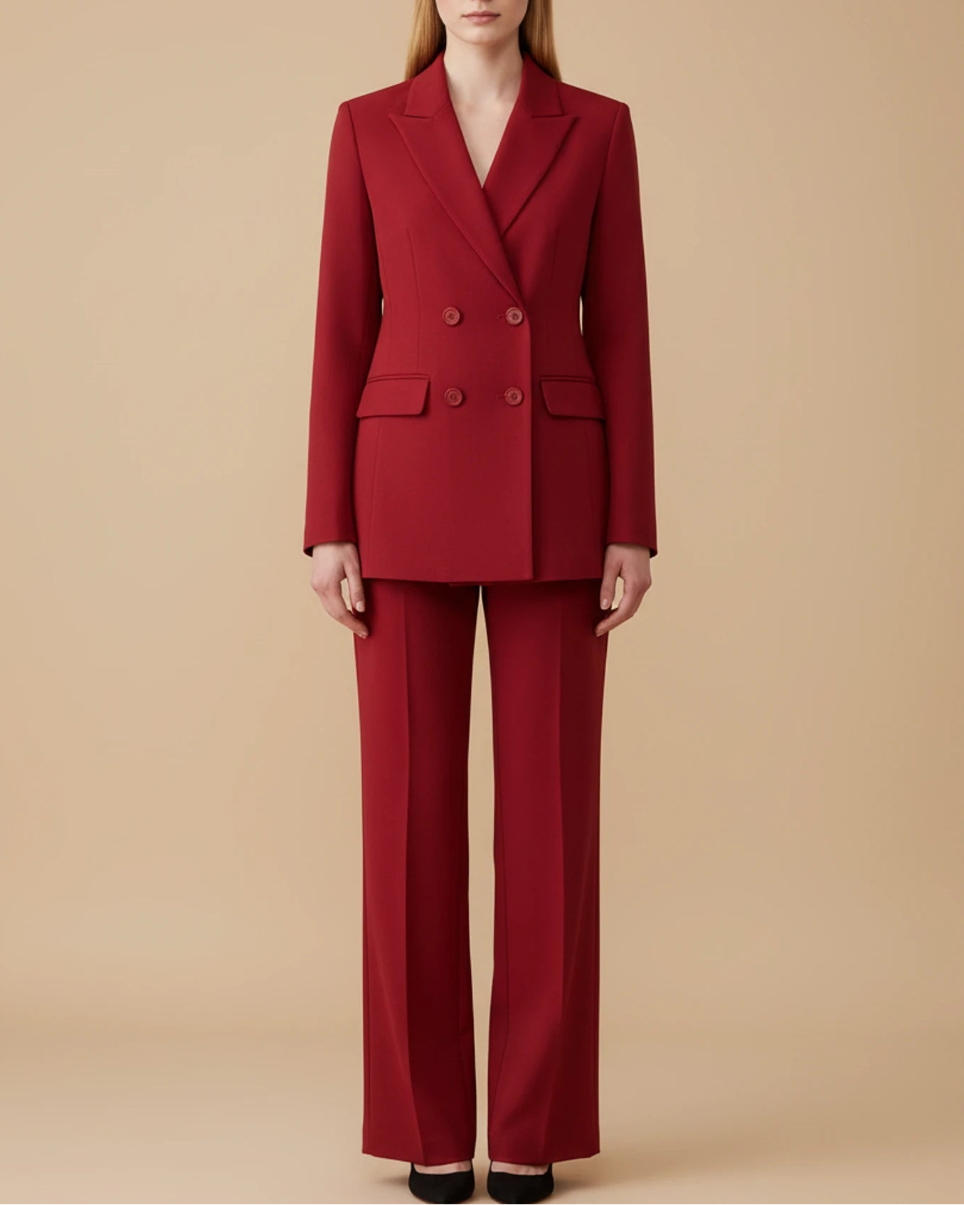 Women's Formal Double-Breasted Pant Suit