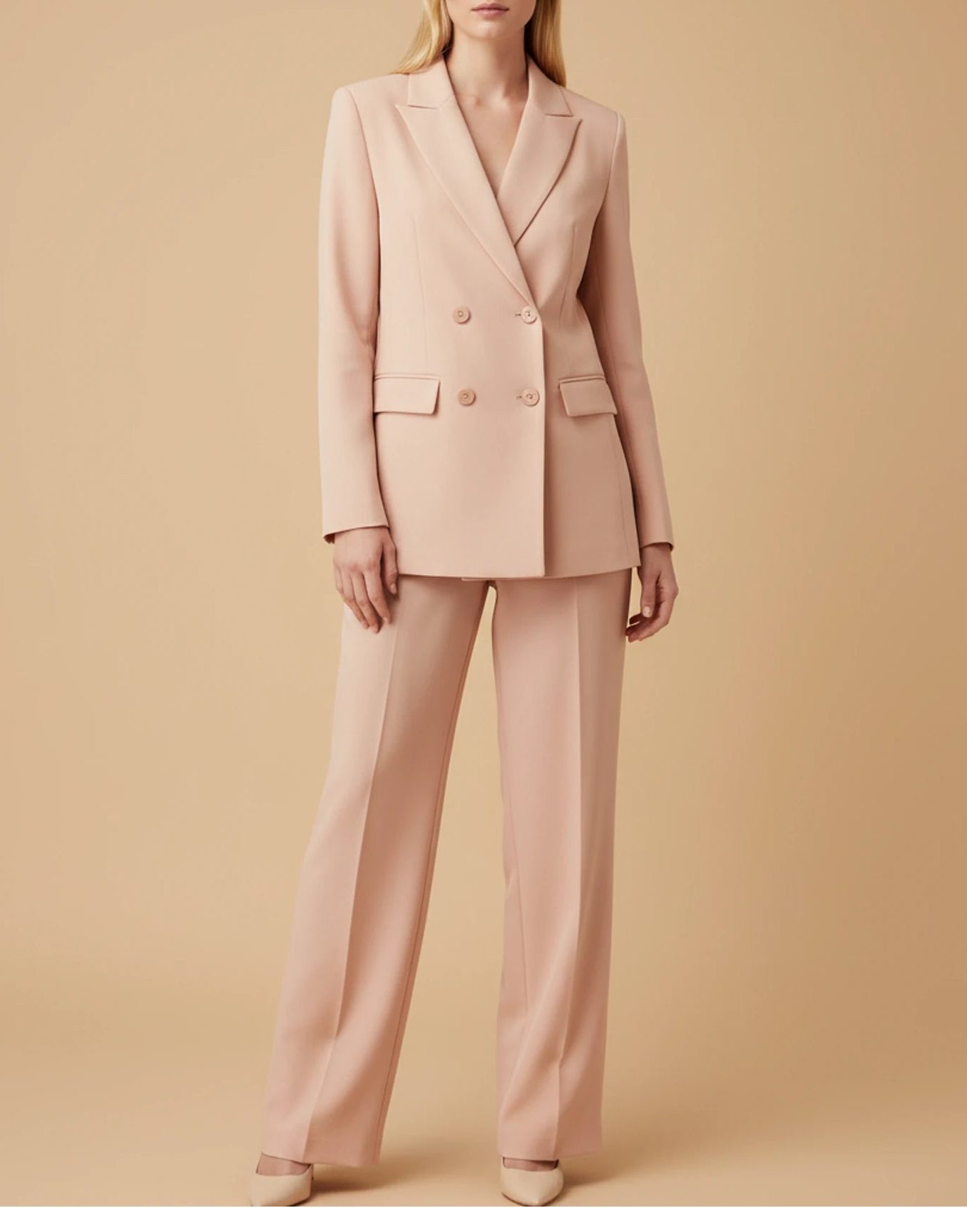 Women's Formal Double-Breasted Pant Suit