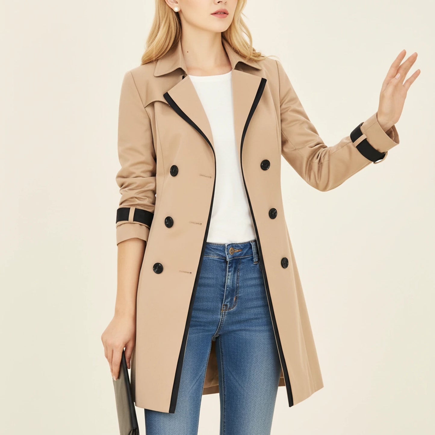 Women's Double-Breasted Trench Coat