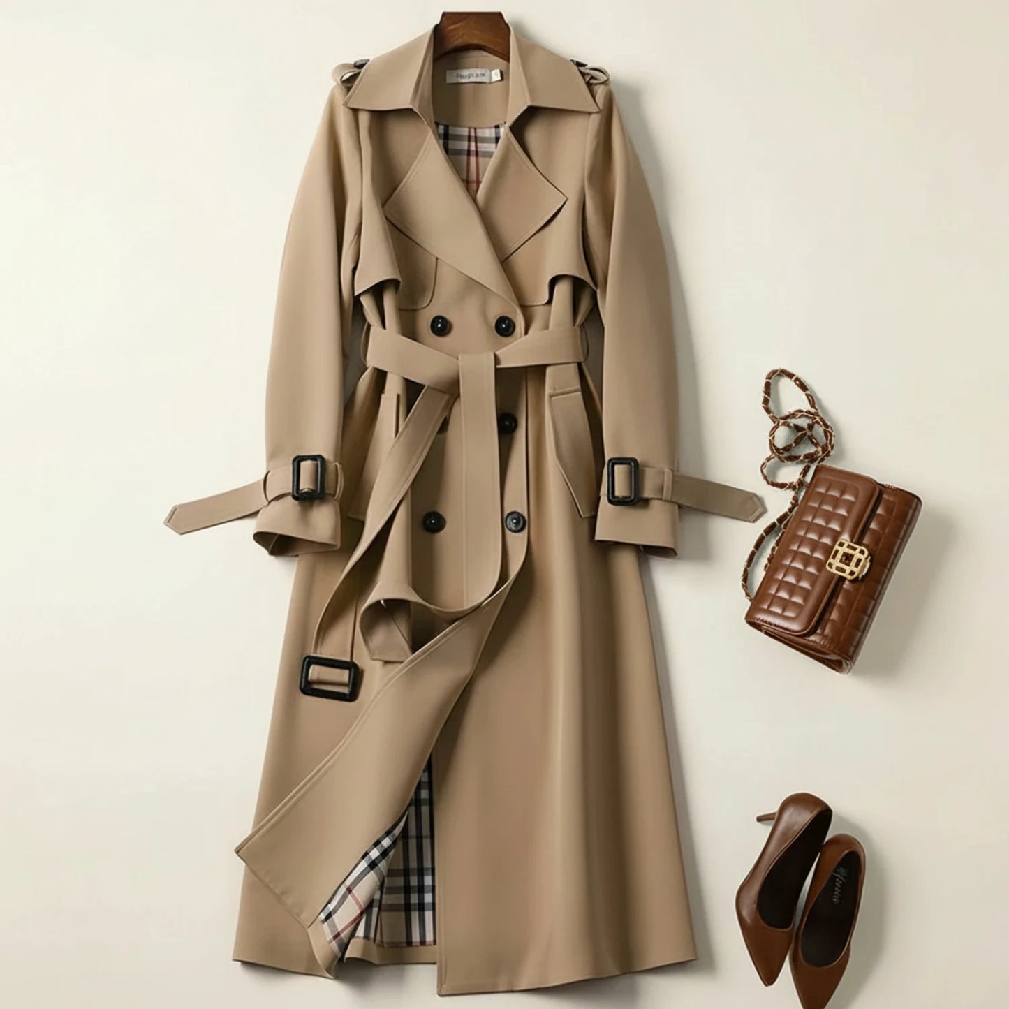 Women's Double-Breasted Trench Coat