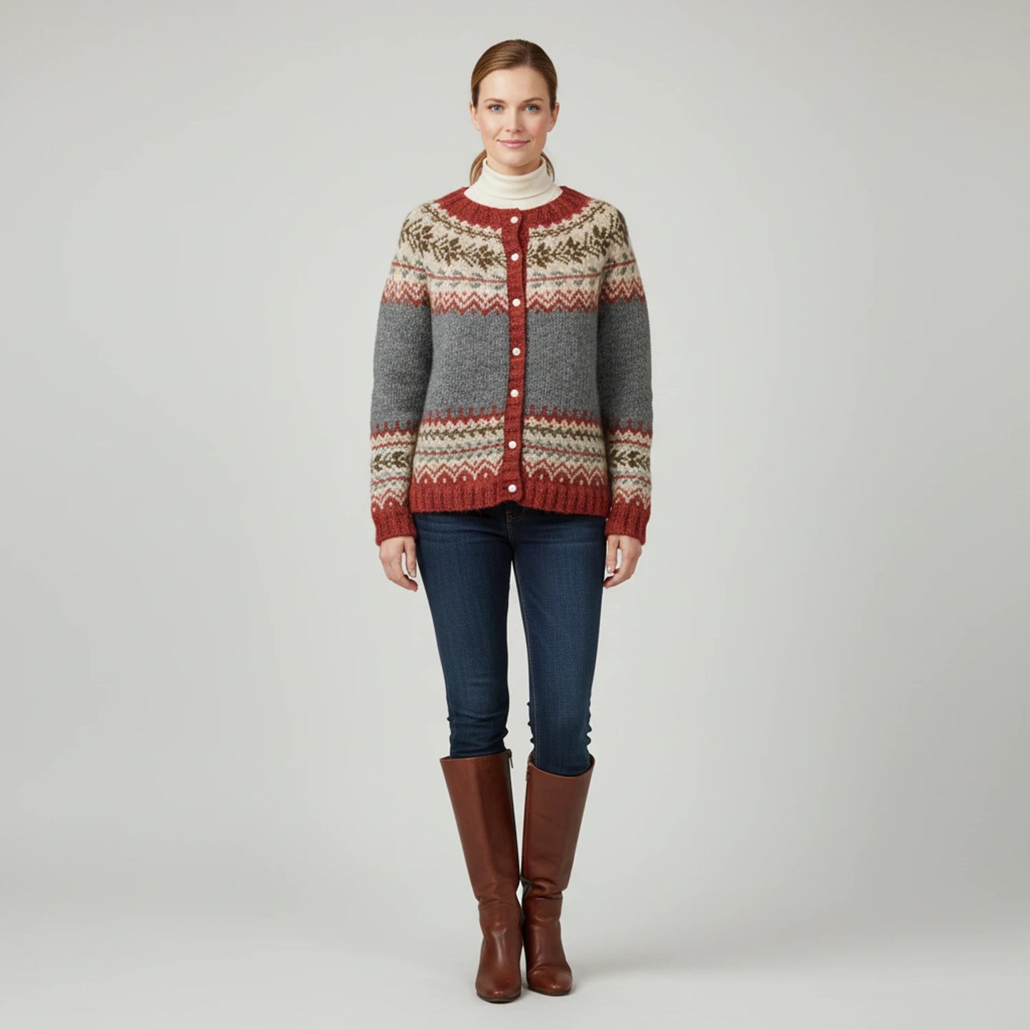 Women's Fair Isle Cardigan Sweater image