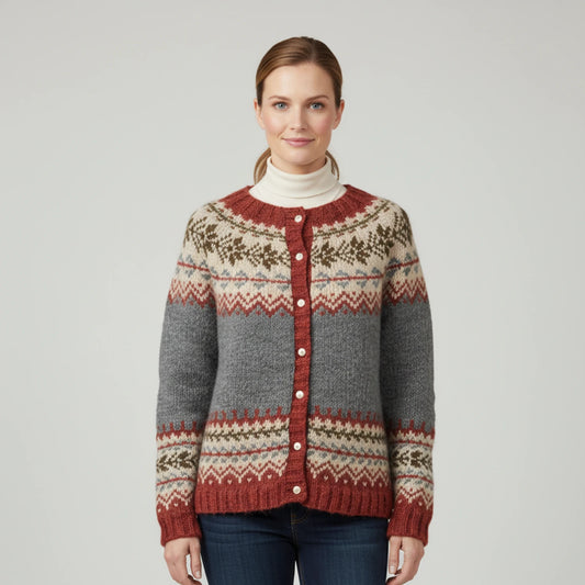 Women's Fair Isle Cardigan Sweater image